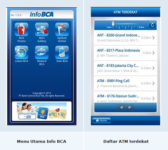 tampilan mobile banking BCA